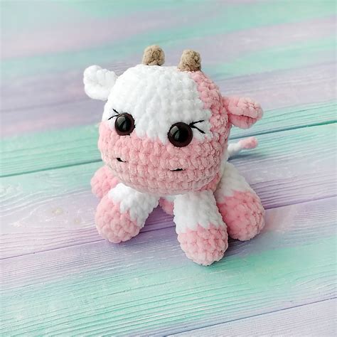 STRAWBERRY COW CROCHET PATTERN, AMIGURUMI PLUSH TOY - Inspire Uplift