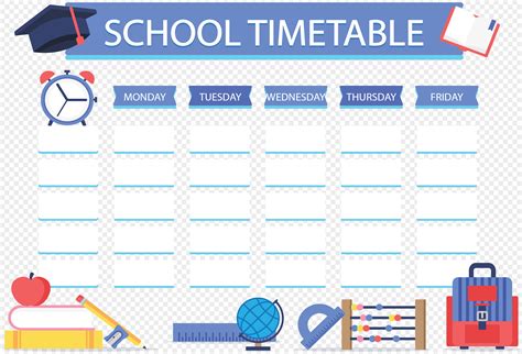 School education cartoon timetable png image_picture free download 400526958_lovepik.com