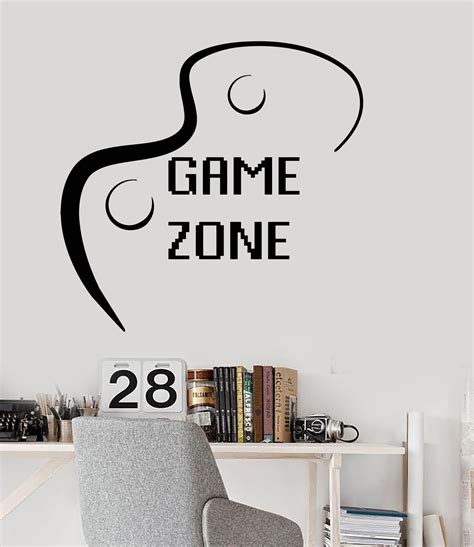 Wall Decal Game Zone Joystick Video Game Play Room Vinyl Stickers (ig3001) Room Wall Decals ...