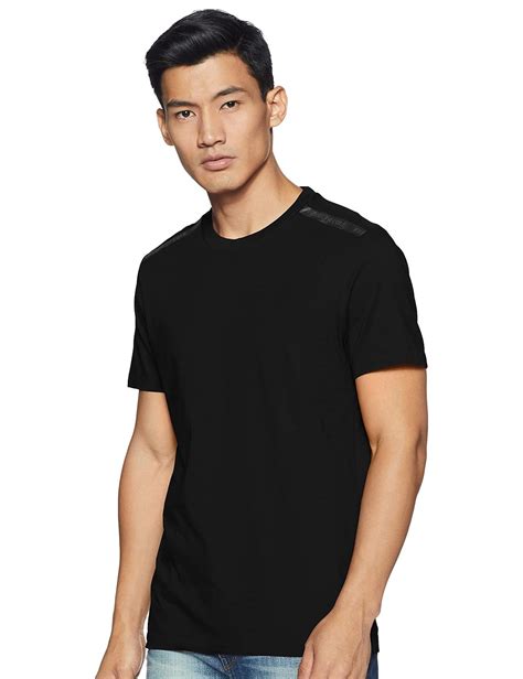 Buy Kenneth Cole Men's Solid Regular fit T-Shirt (KMS19BKQ55_Black XL) at Amazon.in