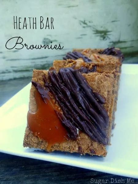 Heath Bar Brownies - Sugar Dish Me