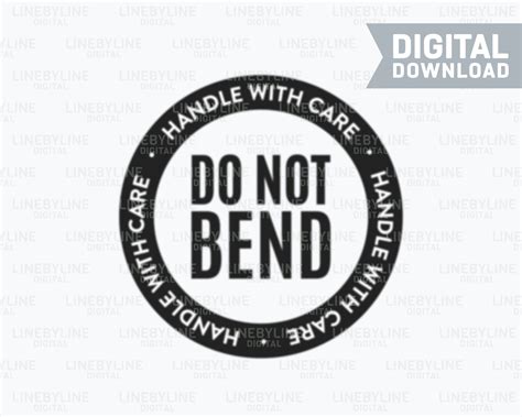 Do Not Bend Printable Sign Do Not Bend SVG Do Not Bend Label - Etsy UK in 2023 | Personal ...