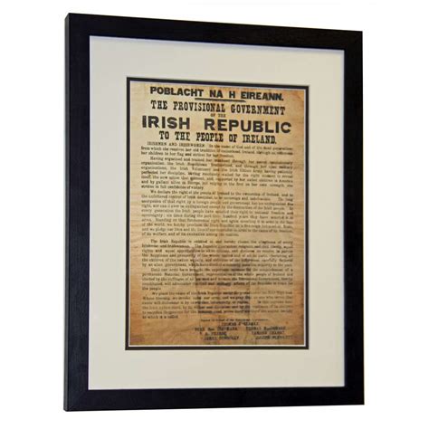 Framed 1916 Irish Proclamation of Independence | made in Ireland