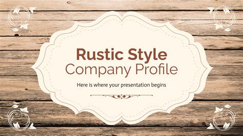 Rustic Style Company Profile | Google Slides & PowerPoint