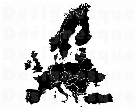 Europe SVG Europe Map SVG Europe Clipart Europe Files for | Etsy