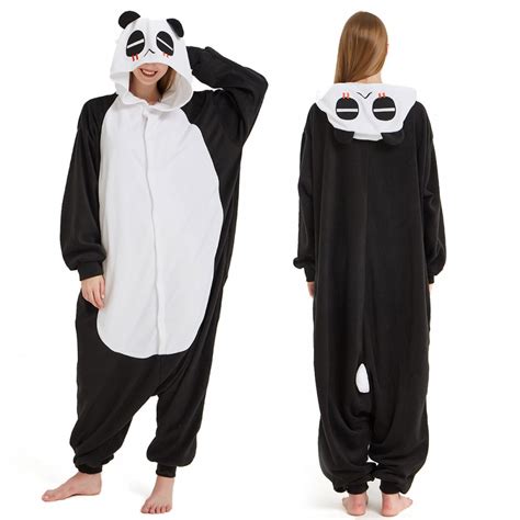 Panda Onesie Pajamas for Adult & Teens Animal Onesies - Luckyonesie.com