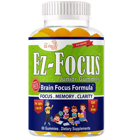 Ez-Focus Junior Brain Vitamins & Memory Supplements for Kids & Teens, Focus Supplements, Support ...