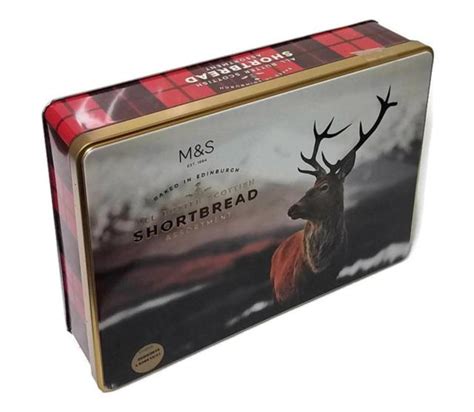 Butter Scottish Shortbread Biscuits Marks and Spencer Stag Design Tin