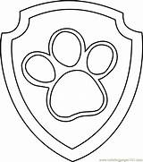 Paw Patrol Badge Coloring Page Pages sketch template