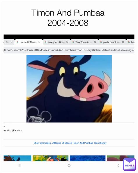 Timon And Pumbaa 2004-2008 | @TylerB2003 | Memes