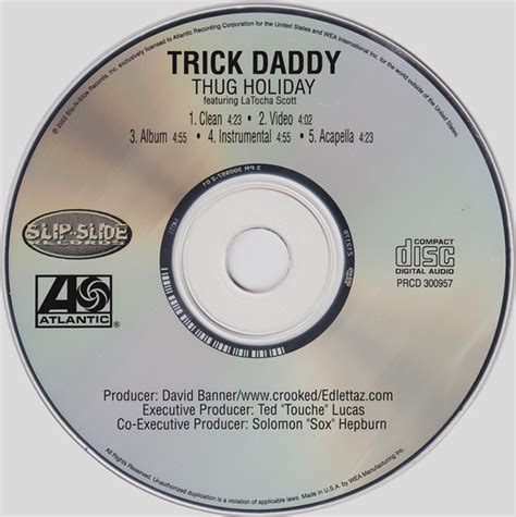 Trick Daddy Featuring LaTocha Scott - Thug Holiday (2002, CD) | Discogs