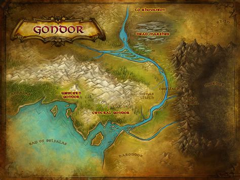 Image - Gondor map.jpg | Lord of the Rings Online Wiki | FANDOM powered by Wikia