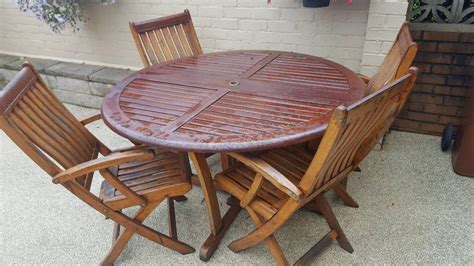 B&Q garden furniture folding table and 4 chairs | in Royton, Manchester | Gumtree