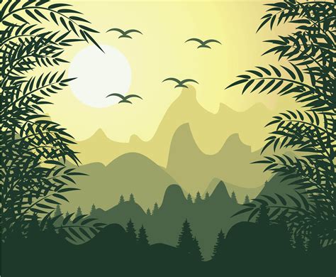 Green Forest Background Vector Vector Art & Graphics | freevector.com