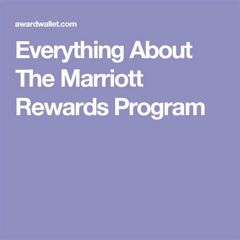 Everything About The Marriott Rewards Program | Rewards program, Marriott, Rewards