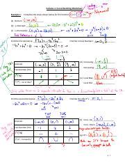 4.4 - Curve Sketching Worksheet Filled In - Calculus 1: Curve Sketching Worksheet Example 1: x 4 ...