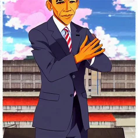 Obama as an Anime character | Stable Diffusion