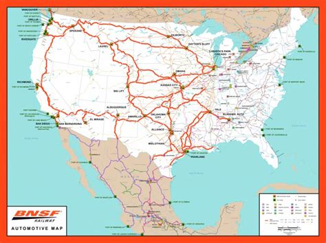 Rail Network Maps | Bnsf - Texas State Railroad Route Map - Printable Maps