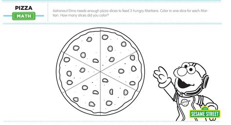 Elmo the Musical: Pizza Math Printable | Sesame Street | PBS LearningMedia