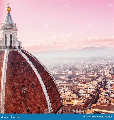 Florence at Sunset, City Skyline. Florence Duomo Stock Photo - Image of ...