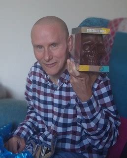 Drew with his Choclate Skull gift | Haydn Blackey | Flickr