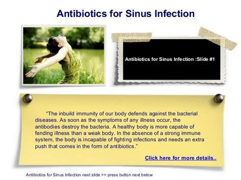 Antibiotics for sinus infection