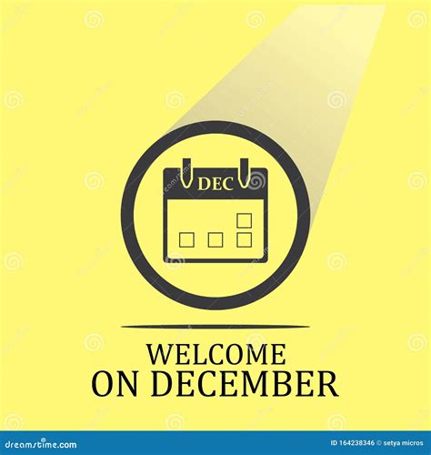 December Calendar Illustration Template Logo and Symbol Vector Stock ...