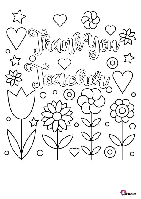 Teacher Appreciation Printable Cards To Color