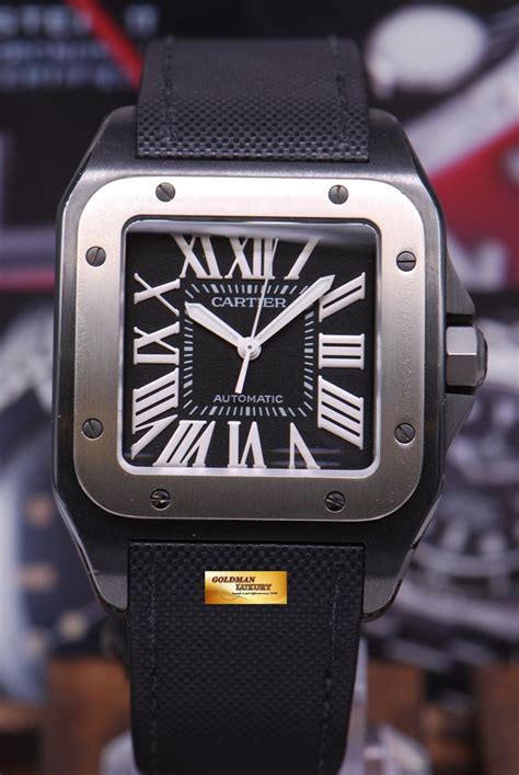 [SOLD] CARTIER SANTOS 100 XL ADLC BLACK AUTOMATIC – Goldman Luxury