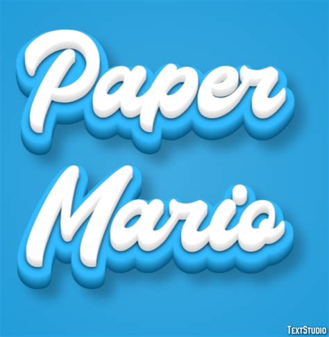 Paper Mario Text Effect and Logo Design Videogame