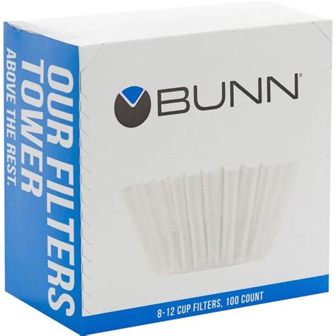 BUNN Flat Bottom Coffee Filters, 10-Cup Size, 100/Pack | OfficeSupply.com