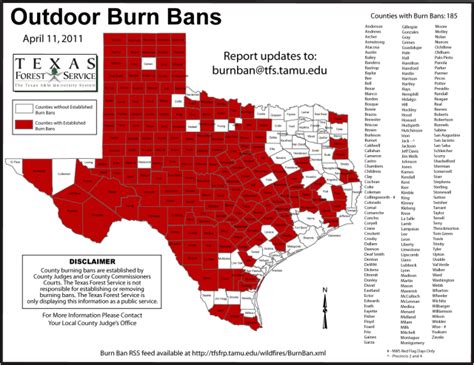 Texas Wildfire: Burn Ban Map and Forest Fire Danger Map, 4/12/11 | Nature in the News