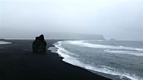 Black Sand Beach Iceland Wallpaper