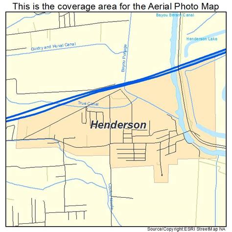 Aerial Photography Map of Henderson, LA Louisiana