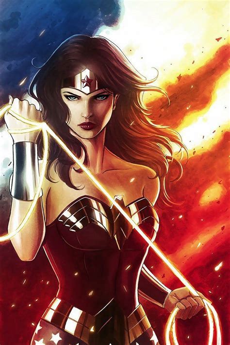 [Artwork] Badass Wonder Woman wielding her lasso , Art by Burn Book : r/DCcomics