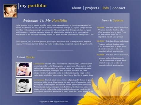 My Portfolio – Free PSD Template psd vector | UIDownload