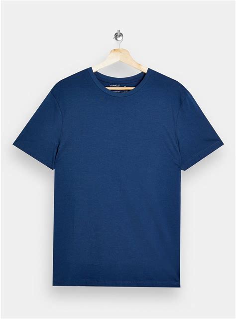 Dark Blue Slim Fit T-Shirt - TOPMAN