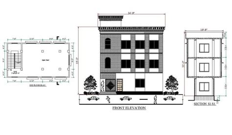 2d cad drawing of civil drawing elevation autocad software - Cadbull