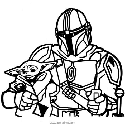 Mandalorian And Baby Yoda Coloring Pages | The Best Porn Website