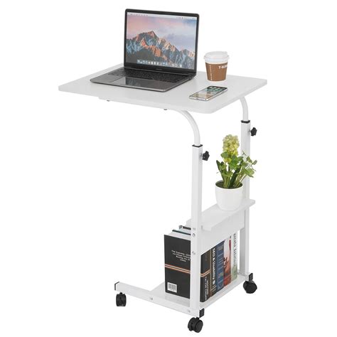 Movable laptop desk adjustable height computer notebook desk writing ...