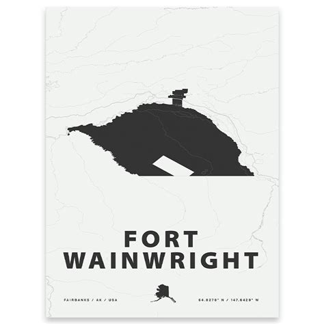 Fort Wainwright Map Print | Home Base Maps