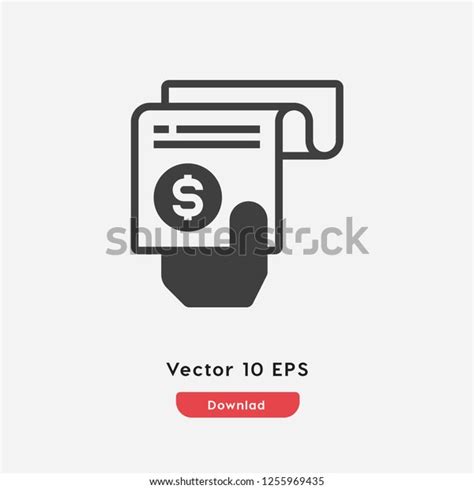 Pay Bills Icon Vector Linear Style Stock Vector (Royalty Free) 1255969435