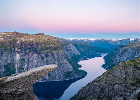 'Sunrise at Trolltunga' Poster by Pete Chen | Displate