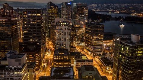 downtown vancouver at night by markbowenfineart | Downtown vancouver, Downtown, Night photography