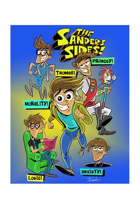 SIGNED Sanders Sides Poster Designed by Butch Hartman Poster - Thomas Sanders Posters - Online ...