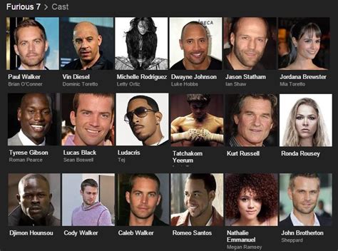 fast and furious 7 actors - Google Search