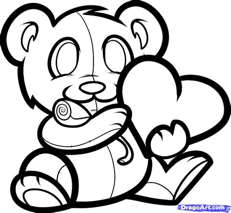 Line Drawing Teddy Bear | Free download on ClipArtMag