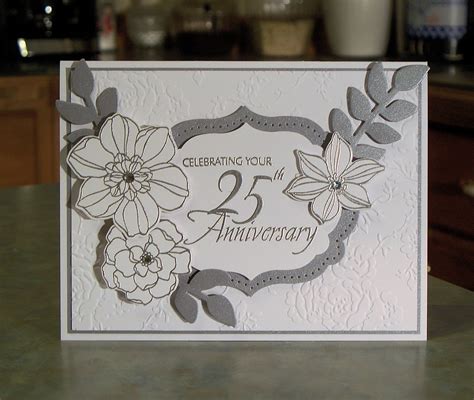 Handmade 25th Anniversary Card Stampin Up Secret Garden | Etsy