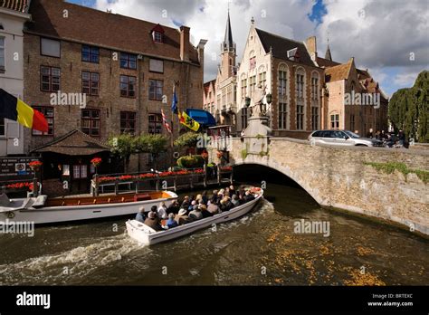 Canal cruise, Dijver, Bruges, Belgium, Europe Stock Photo - Alamy