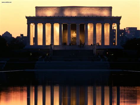 🔥 Free Download Lincoln Memorial Reflected Washington Dc Known Places ...